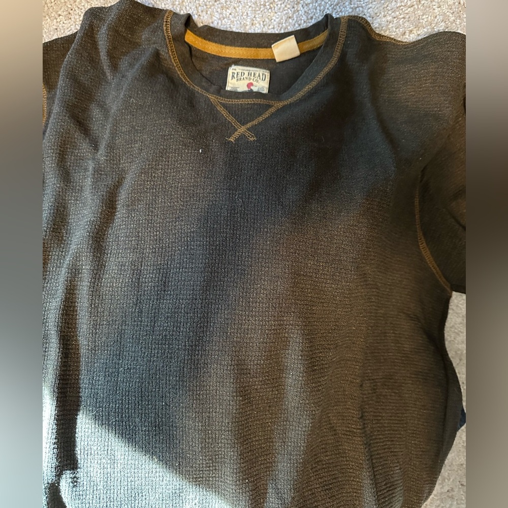 EUC Red Head Thermal Men's BrownThermal Pullover Long Sleeve Olive Green